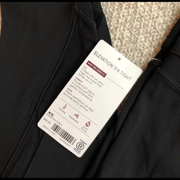 Athleta Elevation 7/8 Tight In Powervita Black - Picture 4 of 4